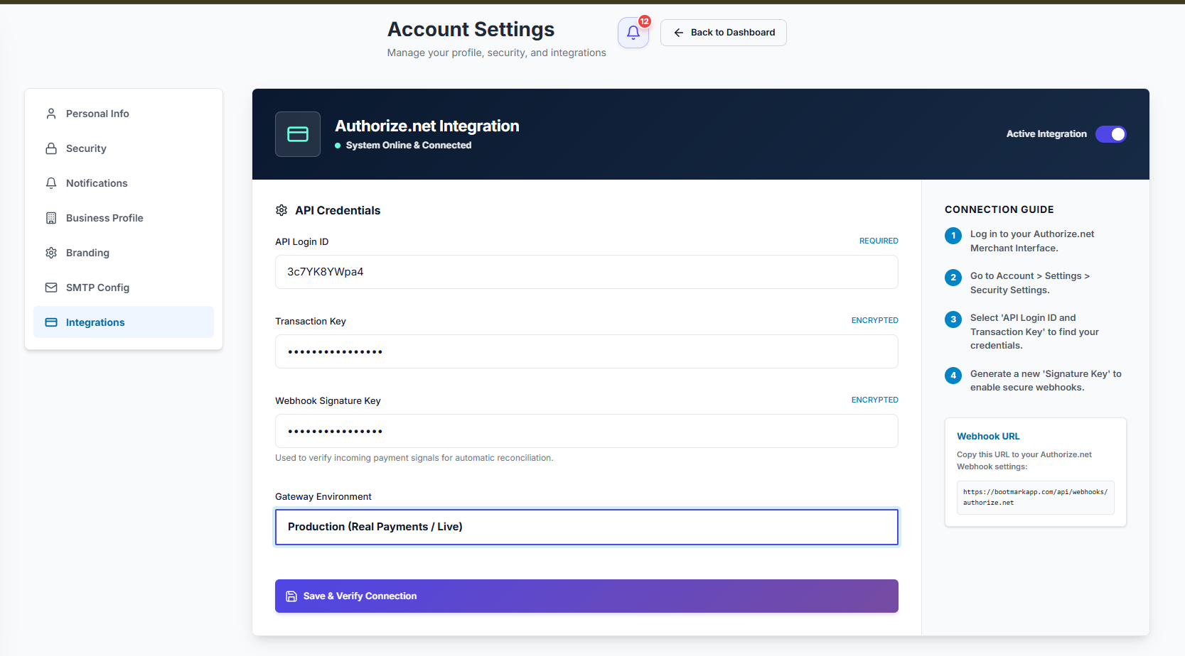 Connecting to BOOTMARK — BOOTMARK screenshot